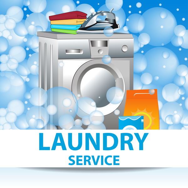 Laundry service poster vector