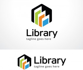 Library logo design vector