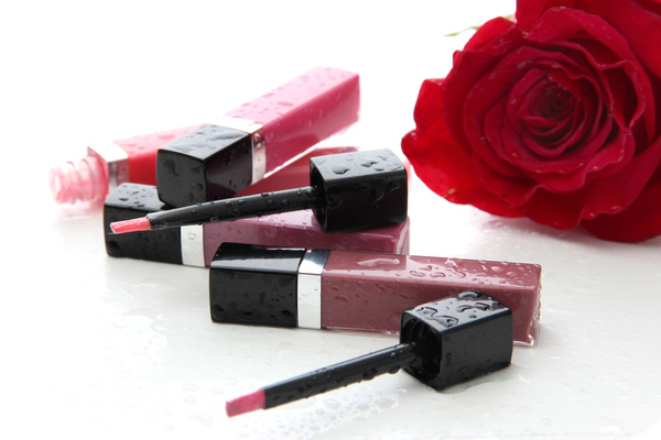 Makeup products lip glosses Stock Photo 01