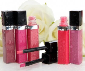 Makeup products lip glosses Stock Photo 03