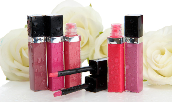 Makeup products lip glosses Stock Photo 03