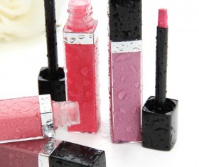 Makeup products lip glosses Stock Photo 04