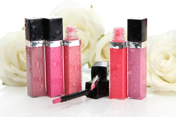Makeup products lip glosses Stock Photo 08