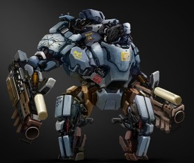 Mech Warrior Stock Photo