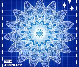 Mesh pattern with blue background design vector 01