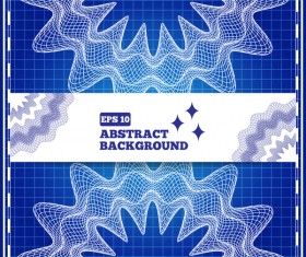 Mesh pattern with blue background design vector 05