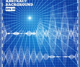 Mesh pattern with blue background design vector 06