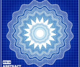 Mesh pattern with blue background design vector 07