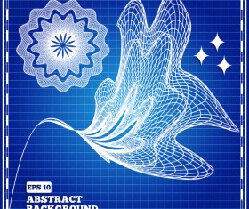 Mesh pattern with blue background design vector 10