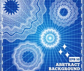 Mesh pattern with blue background design vector 11