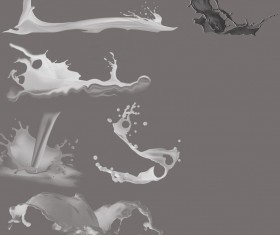 Milk Splash Photoshop Brushes