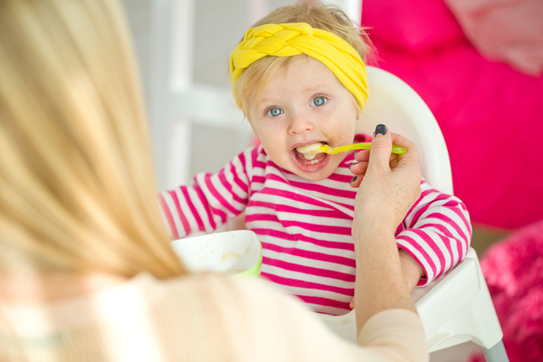 Mother feed baby to eat Stock Photo 03