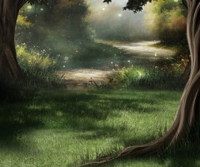 Mysterious forest Stock Photo 01