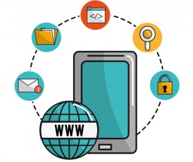 Network internet business template vector design 02