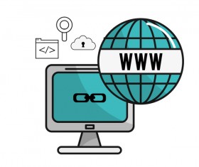 Network internet business template vector design 06