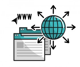 Network internet business template vector design 08