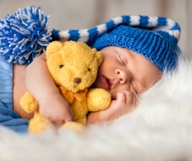 Newborn baby peacefully sleeping HD picture 03
