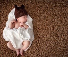 Newborn baby peacefully sleeping HD picture 04