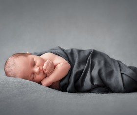 Newborn baby peacefully sleeping HD picture 05