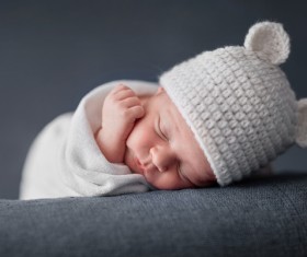 Newborn baby peacefully sleeping HD picture 06