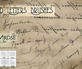 Old Letters Photoshop Brushes