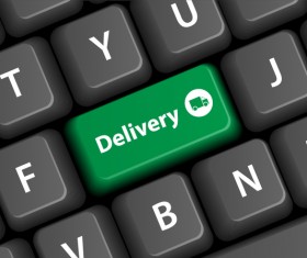 Online shopping with keyboard background vectors 05