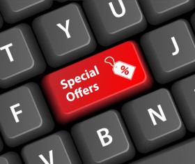 Online shopping with keyboard background vectors 09