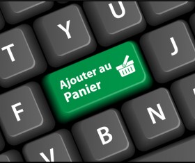 Online shopping with keyboard background vectors 10