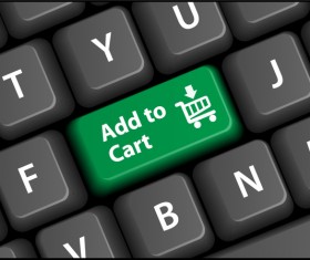 Online shopping with keyboard background vectors 11