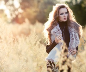 Outdoor shooting female model Stock Photo