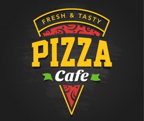 Pizza Logo vintage styles vector 04