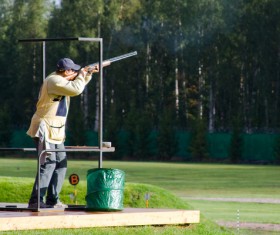 Playing flying saucer Stock Photo