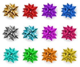 Polygon bows vector set