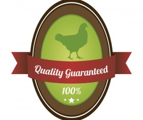 Quality guargnteed farm labels vector 01