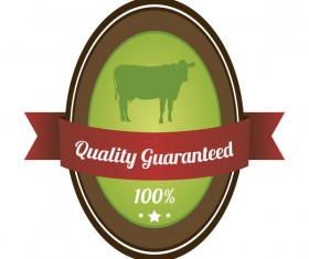 Quality guargnteed farm labels vector 02
