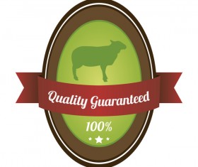 Quality guargnteed farm labels vector 03