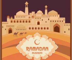 Ramadan mubarak background design vector 01