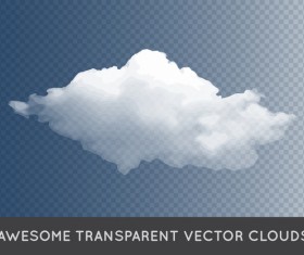 Realistic clouds illustration vectors set 02