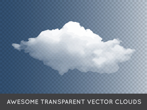 Realistic clouds illustration vectors set 02
