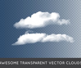 Realistic clouds illustration vectors set 03