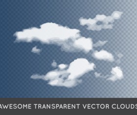 Realistic clouds illustration vectors set 04