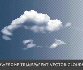 Realistic clouds illustration vectors set 05