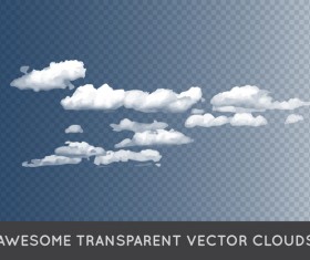 Realistic clouds illustration vectors set 06