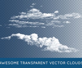 Realistic clouds illustration vectors set 07