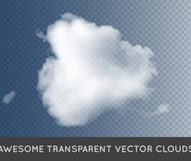 Realistic clouds illustration vectors set 09