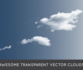 Realistic clouds illustration vectors set 10