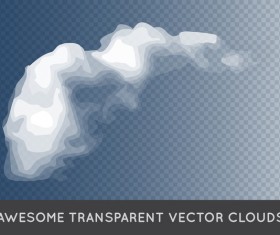 Realistic clouds illustration vectors set 11