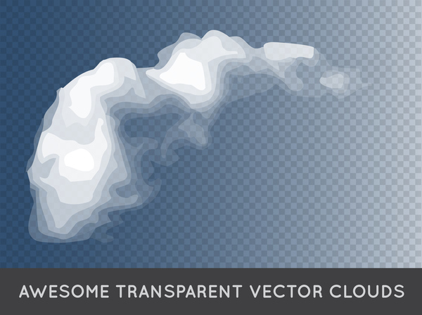 Realistic clouds illustration vectors set 11