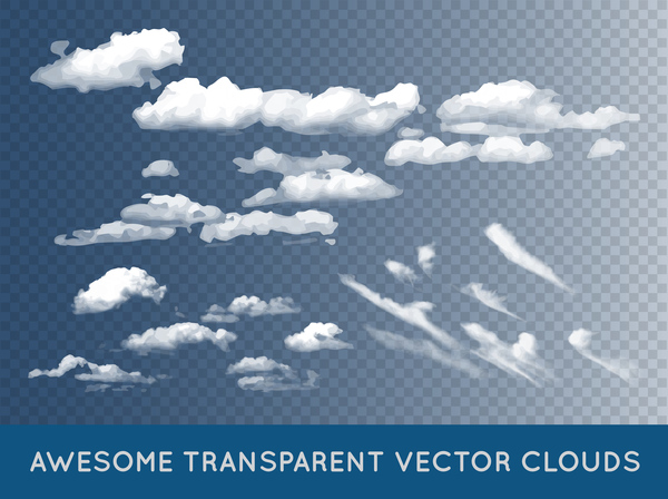 Realistic clouds illustration vectors set 12 free download