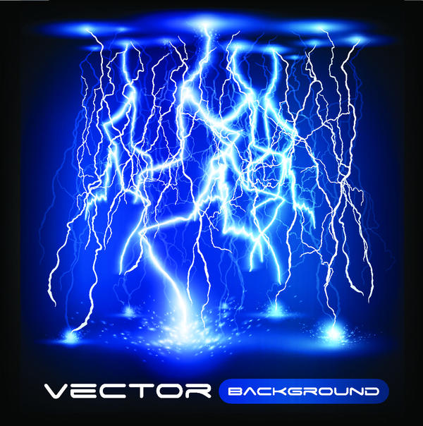 Realistic lightning background design vector 01
